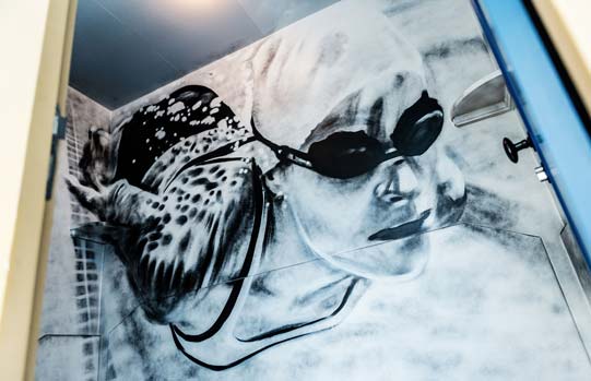 Illustration artistique sur les cabines